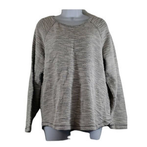 L.O.G.G. by H&M Grey Marled Tweed Style Sweatshirt Size Large